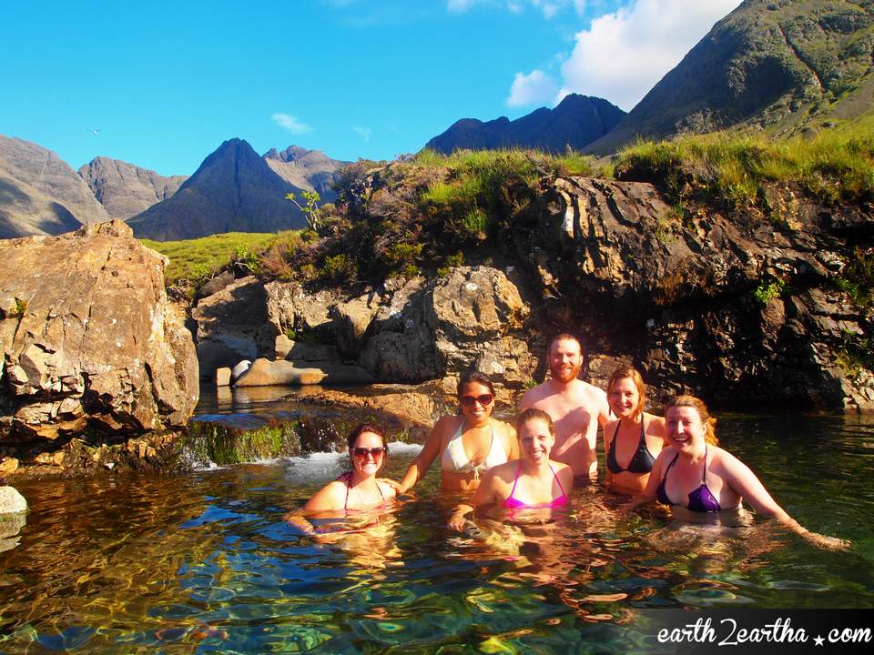 Wild swim, Faerie Pools, Isle of Skye, Scotland